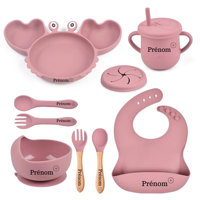 Coffret Repas 8 Pièces Personnalisable pour Bébé