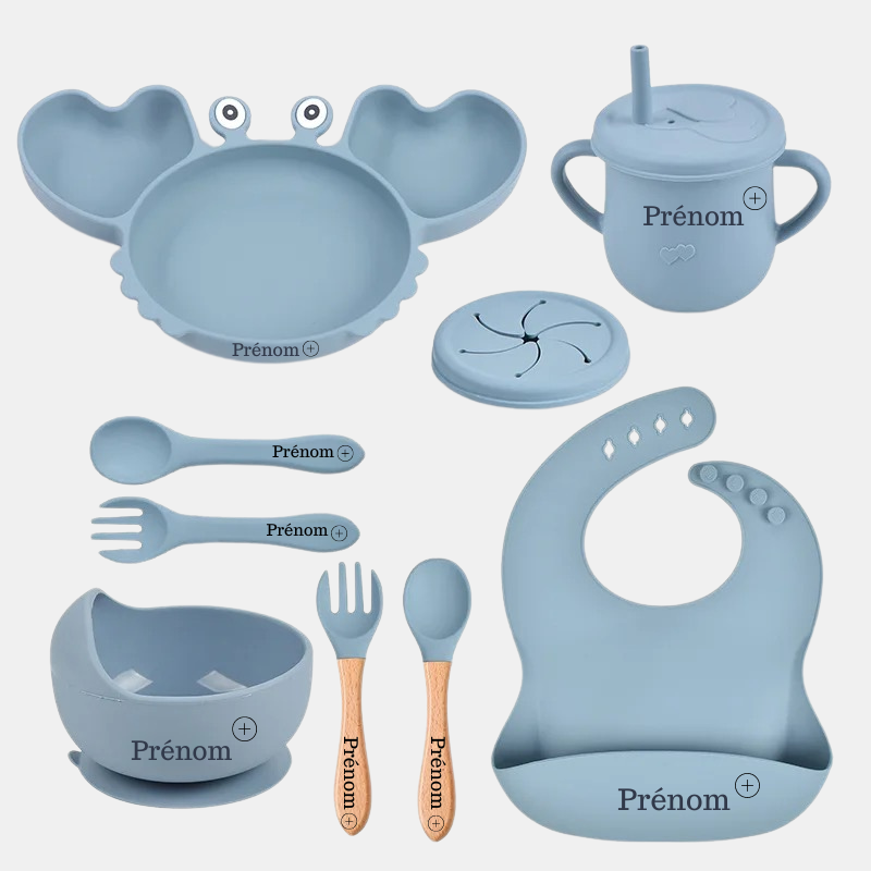 Coffret Repas 8 Pièces Personnalisable pour Bébé