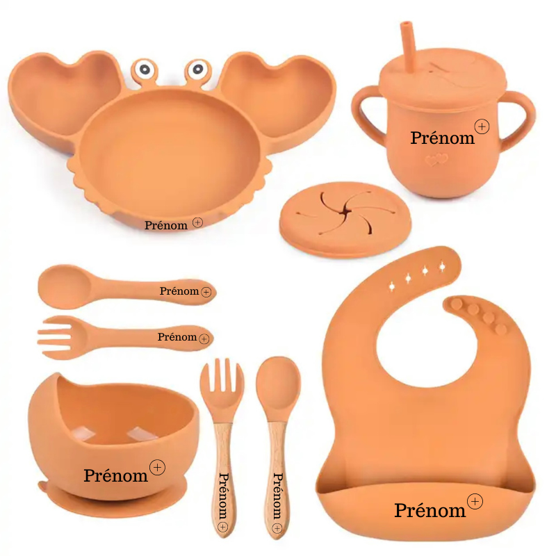 Coffret Repas 8 Pièces Personnalisable pour Bébé