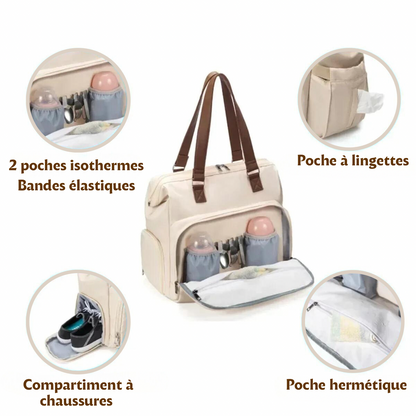 Mommy Bag Sac à Dos 3 Pièces