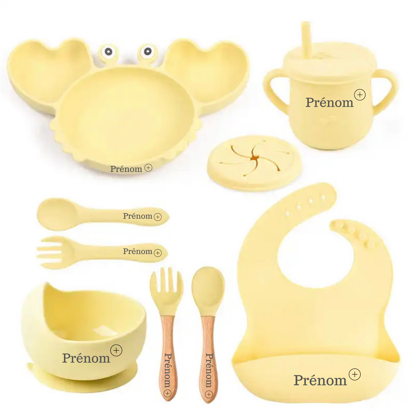 Coffret Repas 8 Pièces Personnalisable pour Bébé