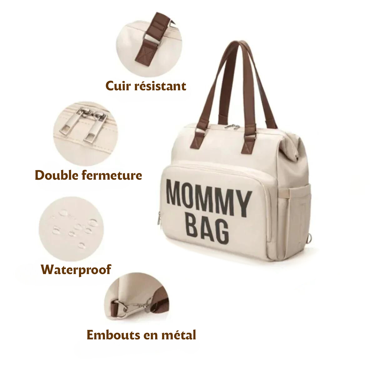 Mommy Bag Sac à Dos 3 Pièces