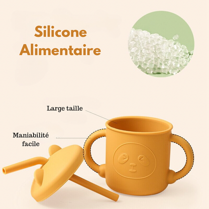 Tazza con cannuccia in silicone 