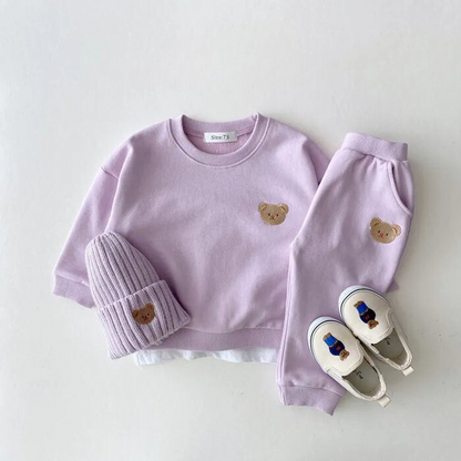 Cotton Sweater + Tracksuit Set 