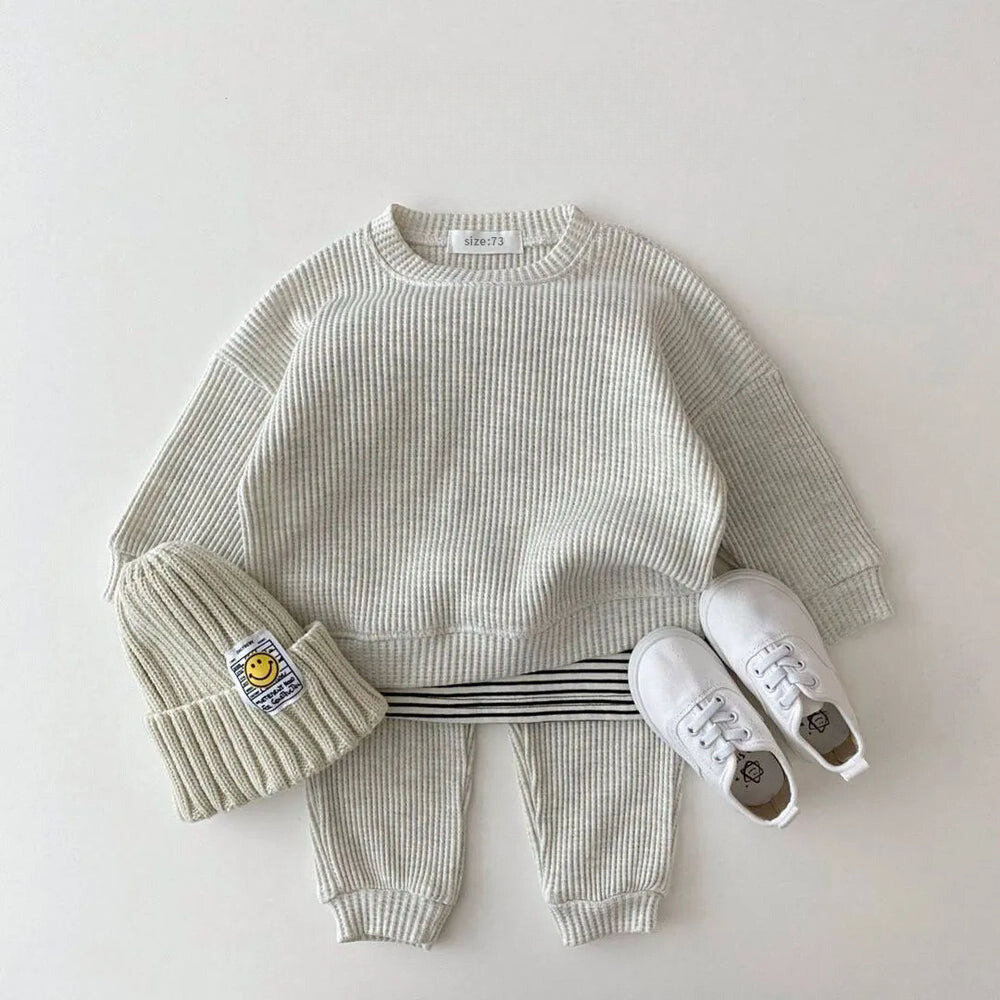 Cotton Sweater + Tracksuit Set 