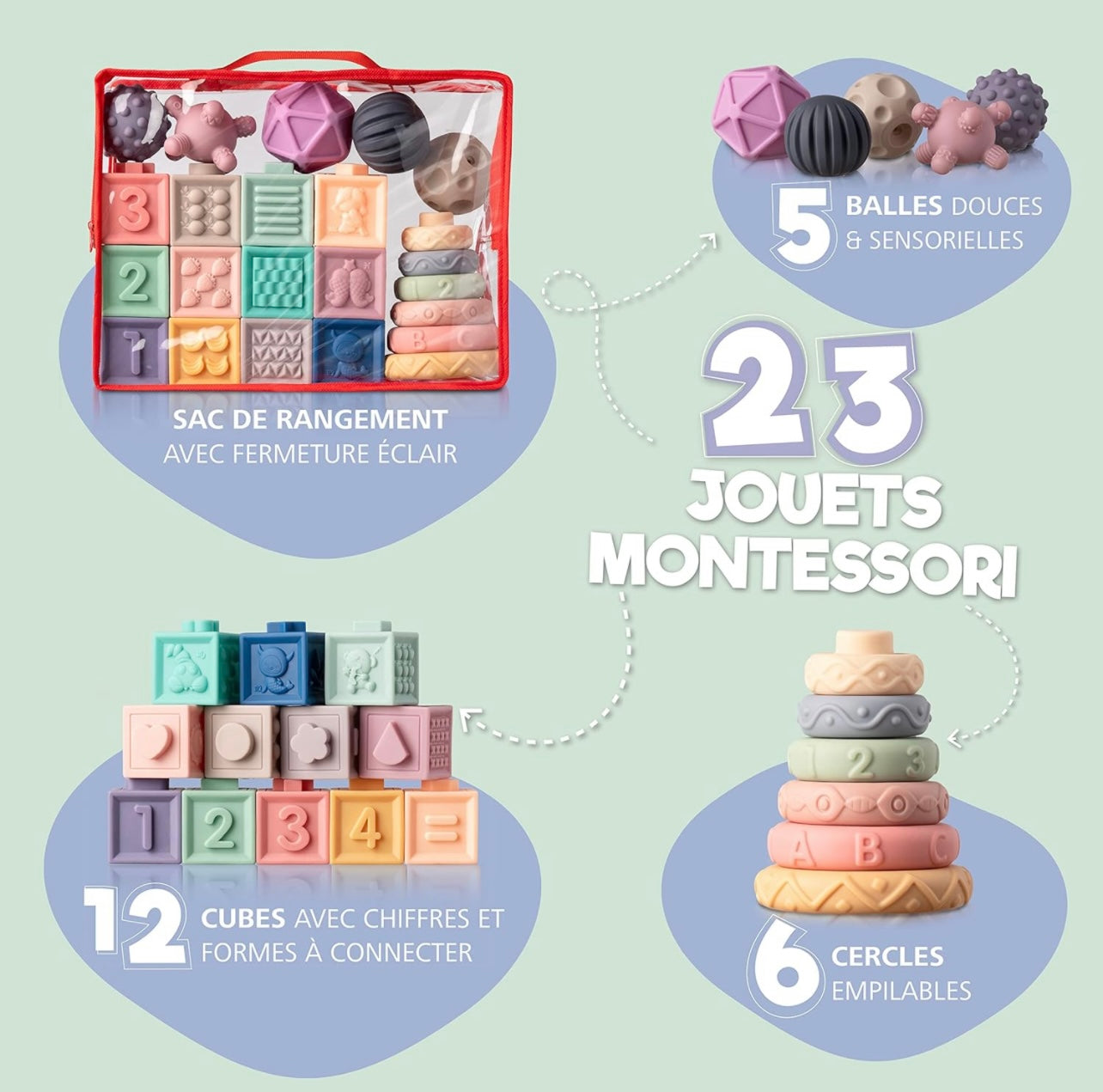 Jouets Montessori 23 pièces