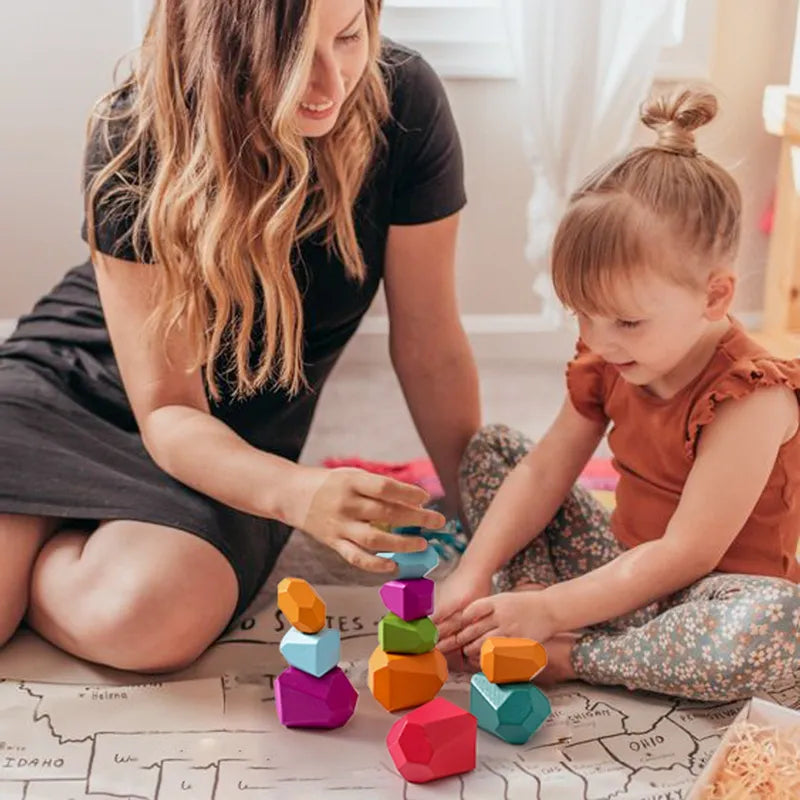 Jouet à empiler en bois Montessori