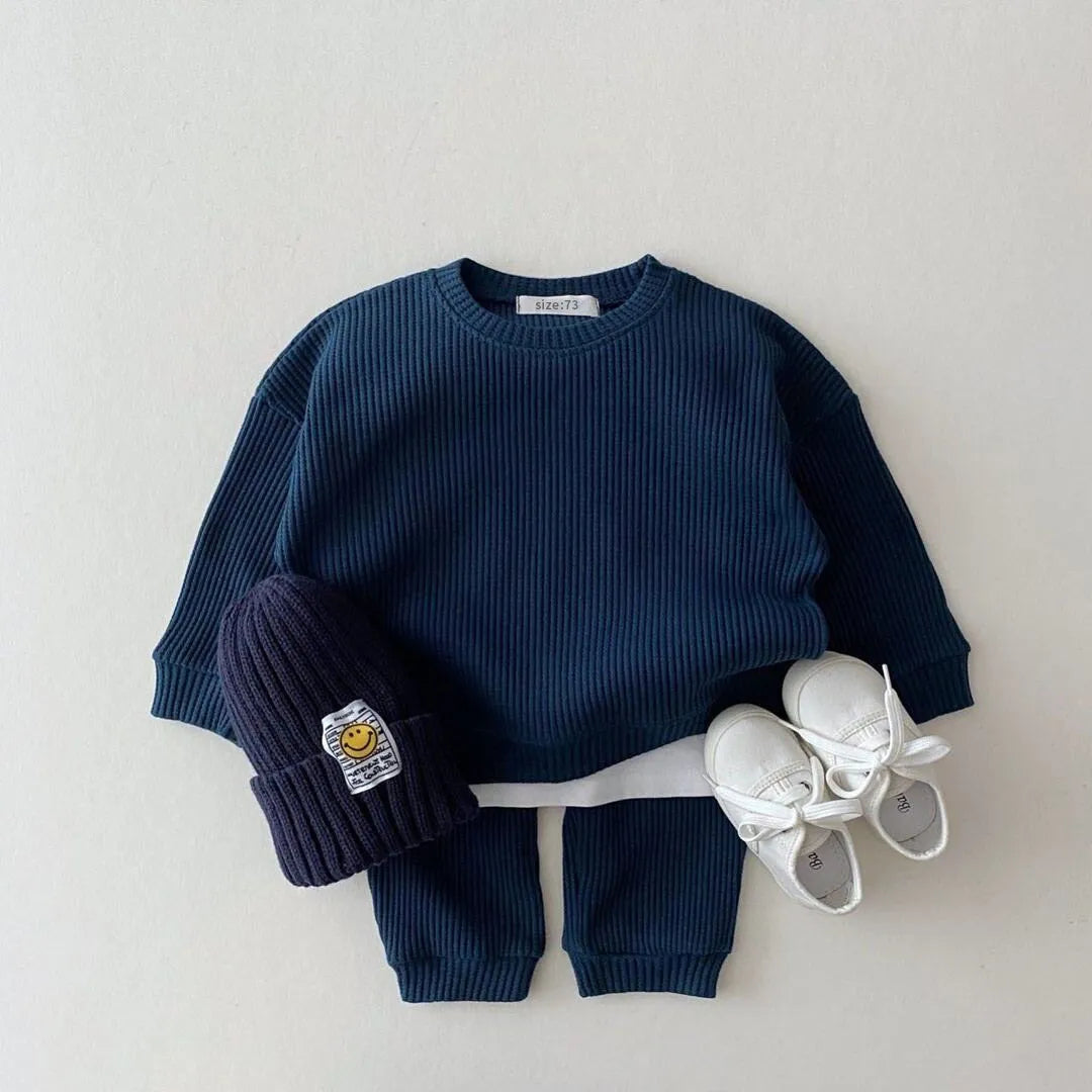 Cotton Sweater + Tracksuit Set 