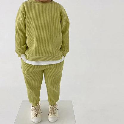 Cotton Sweater + Tracksuit Set 