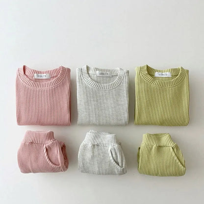 Cotton Sweater + Tracksuit Set 