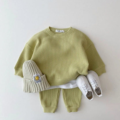 Cotton Sweater + Tracksuit Set 