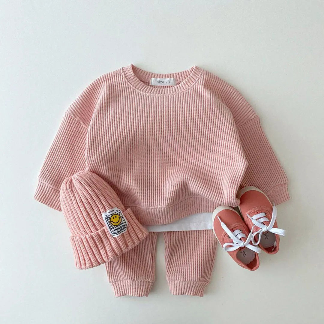 Cotton Sweater + Tracksuit Set 