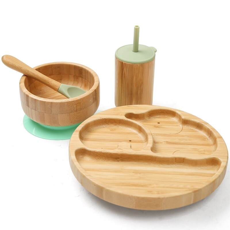 Scatola per pasti in silicone e legno 