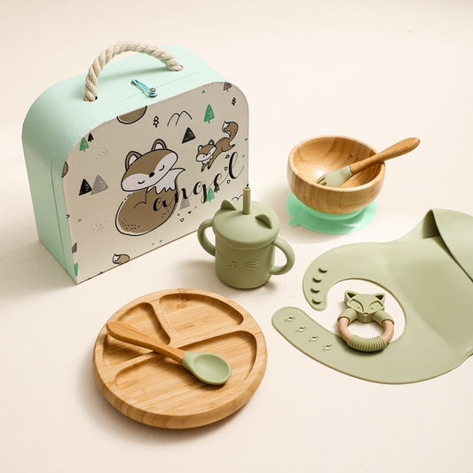 Coffret Repas Silicone et Bois