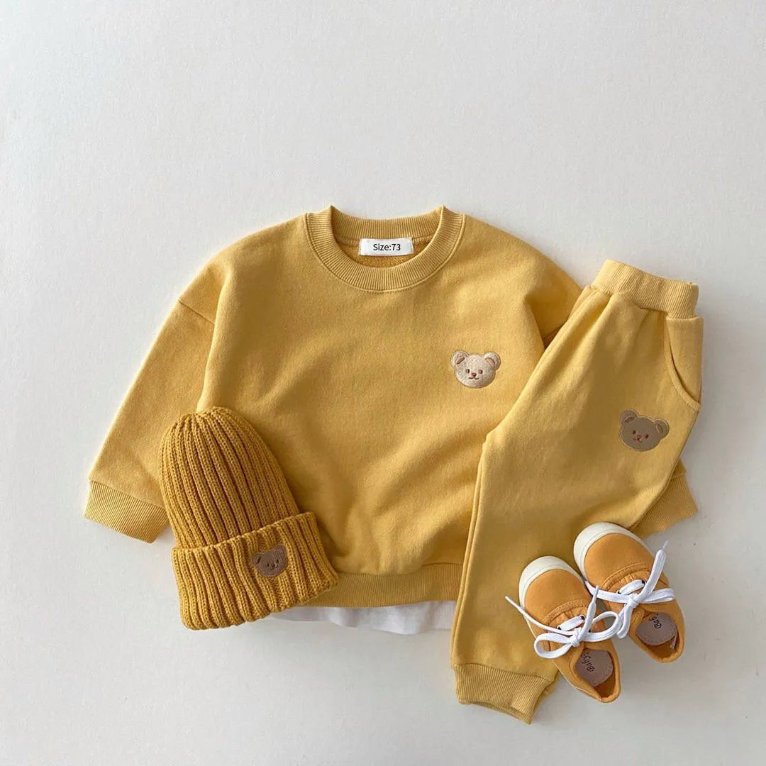 Cotton Sweater + Tracksuit Set 